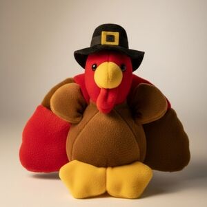 VIntage 1994 Gibson Greetings Mr. Gobbles Turkey Plush Thanksgiving 6"